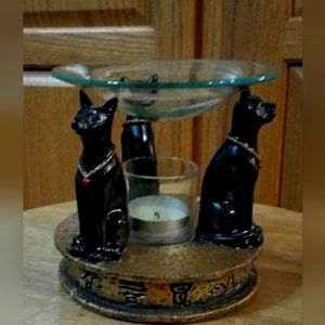 Black cat wax scents holder